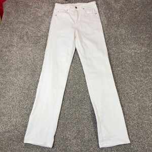 AG Adriano Goldschmied Alexxis Straight Jeans Womens 26 White Vintage Fit